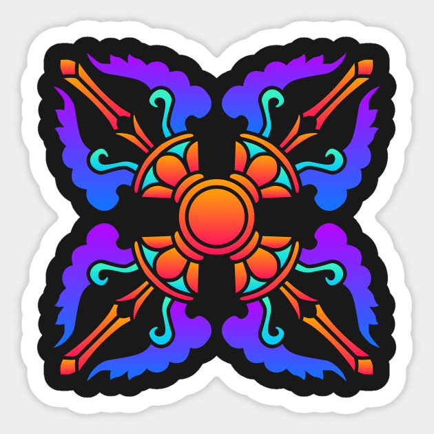 Trippy Psychedelic Rave Sacred Geometry Sticker by MeatMan